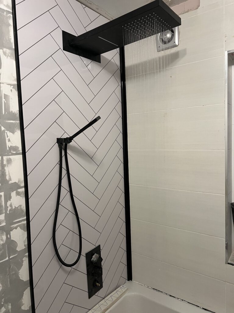 New rain shower installed