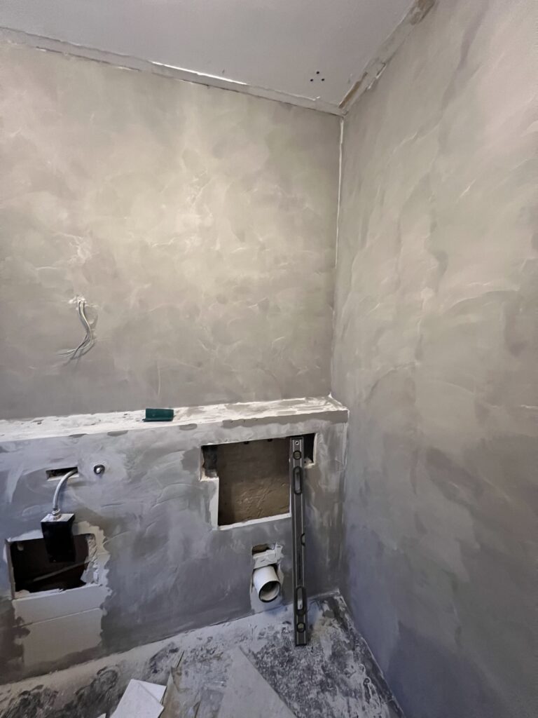 First coat of microcement